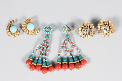 Lot 266 - A large group of mainly 1980s earrings,...