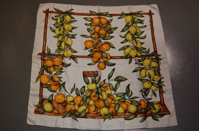 Lot 289 - Four Hermès scarves, 1960s, comprising oranges...