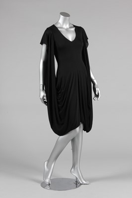 Lot 317 - An Alexander McQueen black viscose jersey...