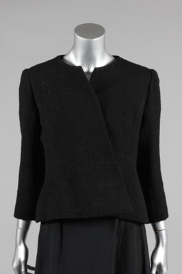 Lot 328 - A Balenciaga couture black tweed jacket, circa...