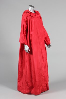 Lot 329 - A Christian Dior boutique London red taffeta...