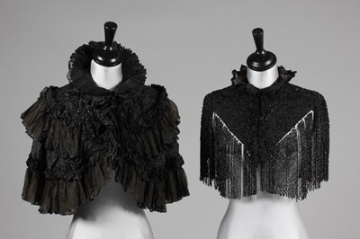 Lot 351 - A group of black capelets, jackets, fichus,...