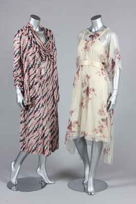 Lot 370 - Three floral summer gowns, comprising: printed...