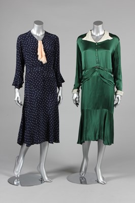 Lot 372 - Dinner dresses, late 20s and 1930s, including...