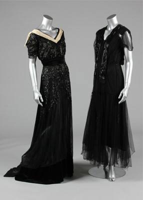 Lot 375 - Three black evening gowns, comprising: bias...