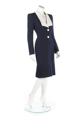 Lot 239 - Princess Diana's Catherine Walker navy wool...