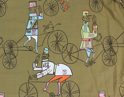 Lot 394 - A panel of printed cotton Beatles fabric, mid...