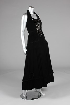 Lot 395 - A Harvey Nichols black velvet and rouleau...