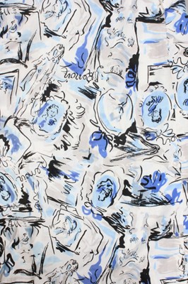 Lot 403 - A 'Renoir' print day dress, late 1940s, with...