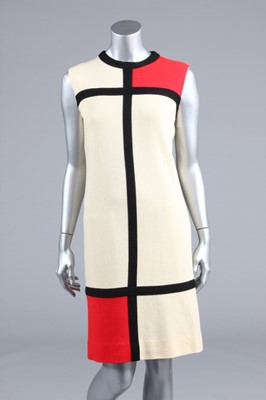 Lot 404 - A Bonwit Teller wool 'Mondrian' mini dress,...