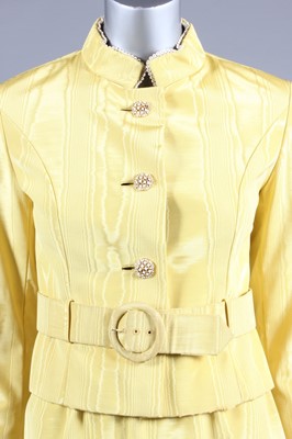 Lot 411 - A Christian Dior New York yellow moire...