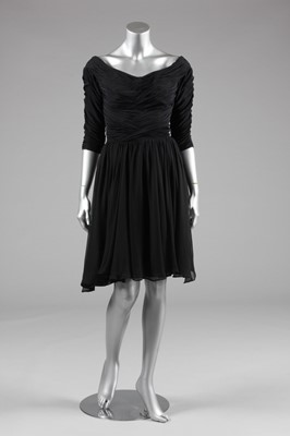 Lot 32 - A Ceil Chapman black silk jersey cocktail...