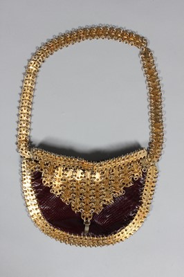 Lot 429 - A Paco Rabanne gilt chain-mail and wine...