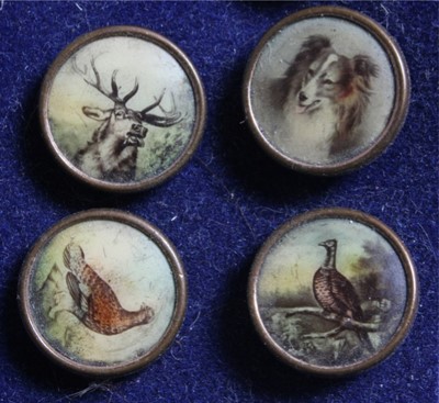 Lot 434 - A large group of buttons, including Edwardian...