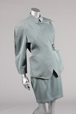 Lot 440 - A Thierry Mugler blue worsted suit, circa 1987,...