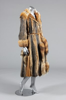 Lot 454 - A Bill Gibb fox fur coat, and matching tippet,...