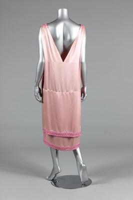 Lot 239 - A rare Jenny couture pink satin beaded flapper...