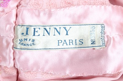 Lot 239 - A rare Jenny couture pink satin beaded flapper...