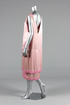 Lot 239 - A rare Jenny couture pink satin beaded flapper...