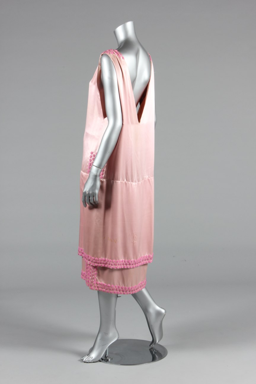 Lot 239 - A rare Jenny couture pink satin beaded
