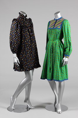 Lot 252 - Yves Saint Laurent printed dresses and...