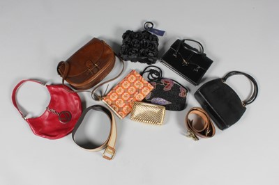 Lot 277 - A general group of evening, day bags and belts,...