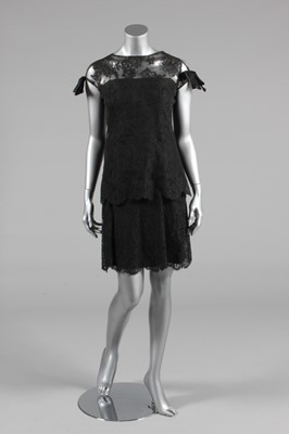 Lot 278 - A couture black lace cocktail dress, probably...