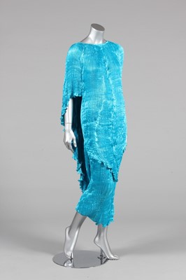 Lot 288 - A Patricia Lester deep turquoise silk 'Peplos'...