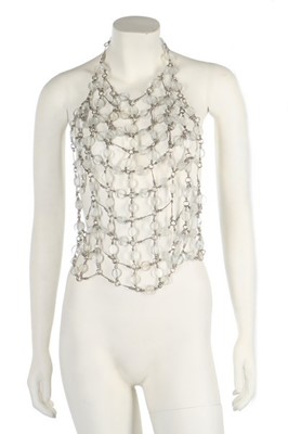 Lot 220 - A Paco Rabanne glass-beaded bodice, probably...